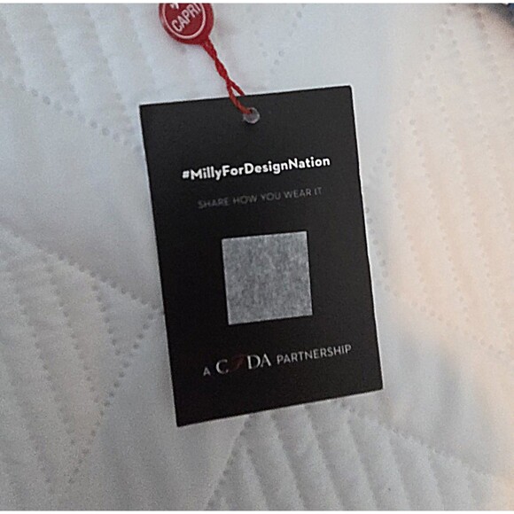 Milly For Design Nation Capri Italia Full Skirt XL NWT Blue Combo Tile Pattern - Picture 6 of 9